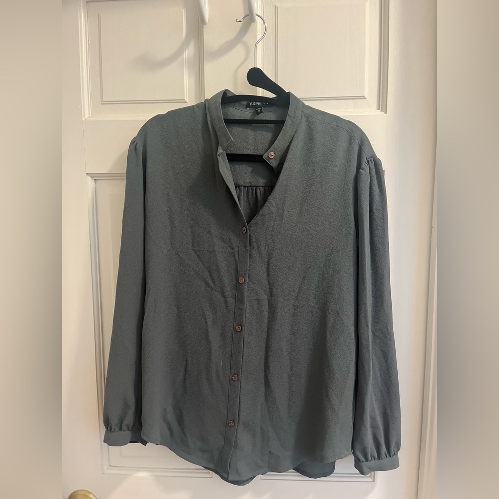 Express Oversized Stand Collar shirt women’s XS